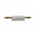 Pino do rolo de macarrão polido de mármore natural rolling pin com cabo de madeira
